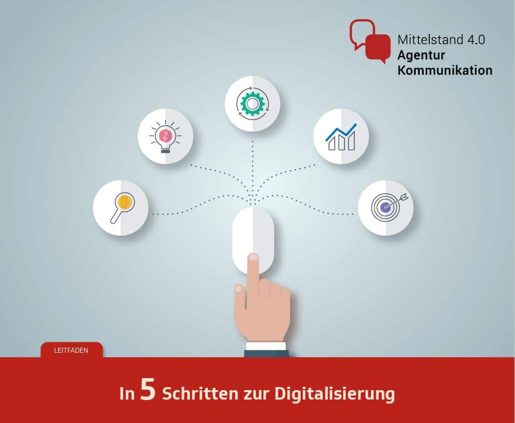 Titelseite „In 5 Schritten zur Digitalisierung“