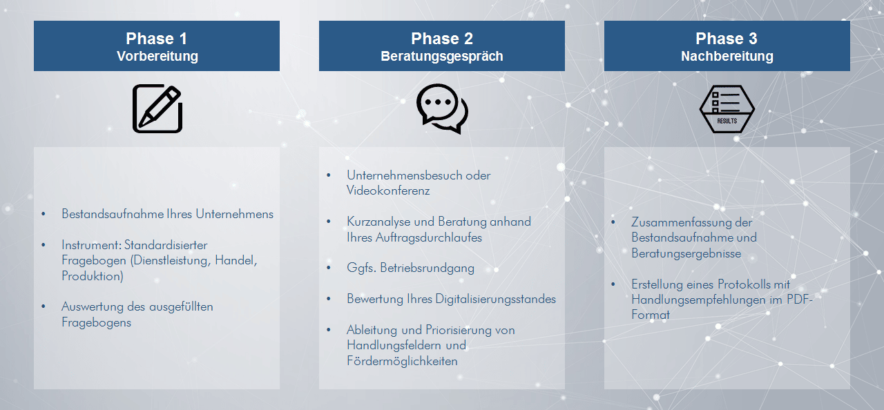 Ablauf Digitalisierungsberatung